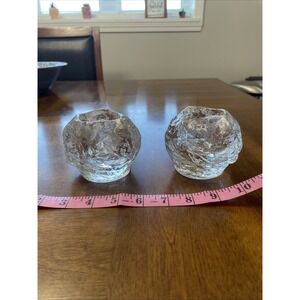 Posts Boss  Set Of‎ Two " Snowball " Votive Candle Holders Ann Warff 1973